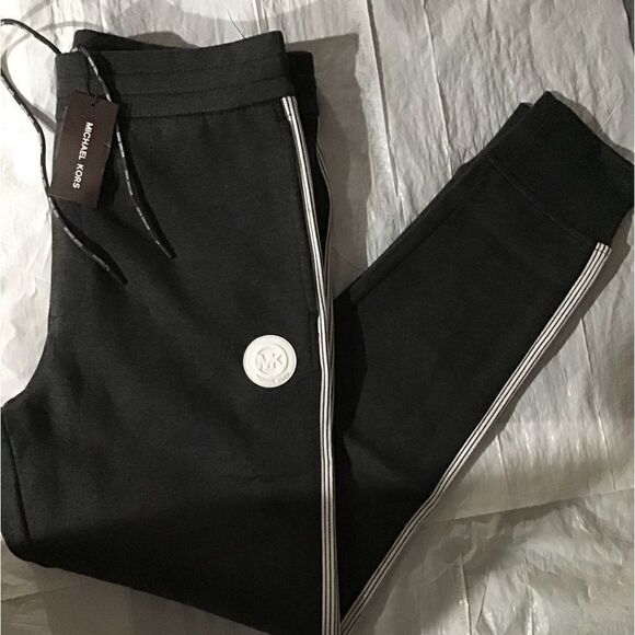 MICHAEL KORS Men's Logo Fleece Track Pants,Small - Picture 1 of 7
